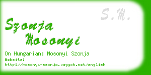 szonja mosonyi business card